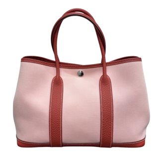 エルメス(HERMES)の　エルメス HERMES ガーデンパーティTPM T刻 ローズサクラ/ルージュデュセス トワル/カントリー ユニセックス トートバッグ(トートバッグ)