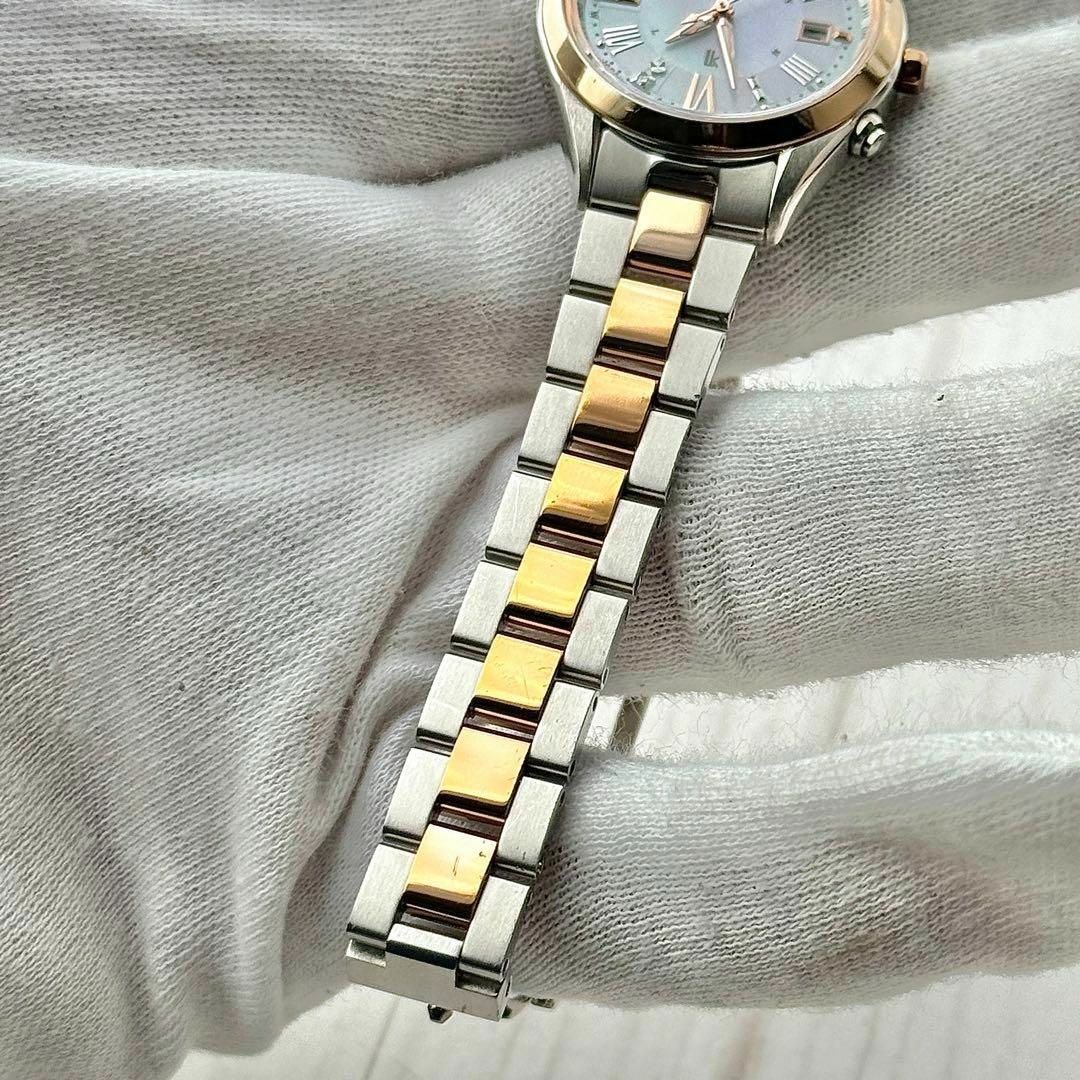SEIKO - ☆電波ソーラー☆004 セイコー ルキア 1Pダイヤ シェル SEIKO - ☆電波ソーラー☆004 セイコー ルキア 1Pダイヤ シェル
