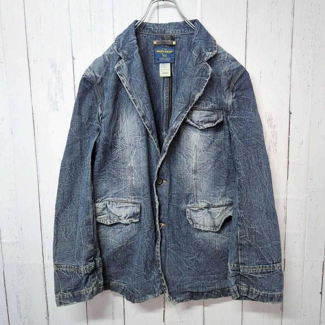 WOOLRICH - WOOLRICH ウールリッチ デニム テーラードジャケット WOOLRICH - WOOLRICH ウールリッチ デニム テーラードジャケット