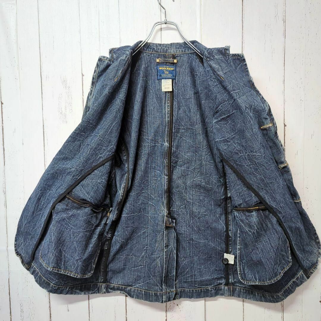 WOOLRICH - WOOLRICH ウールリッチ デニム テーラードジャケット WOOLRICH - WOOLRICH ウールリッチ デニム テーラードジャケット