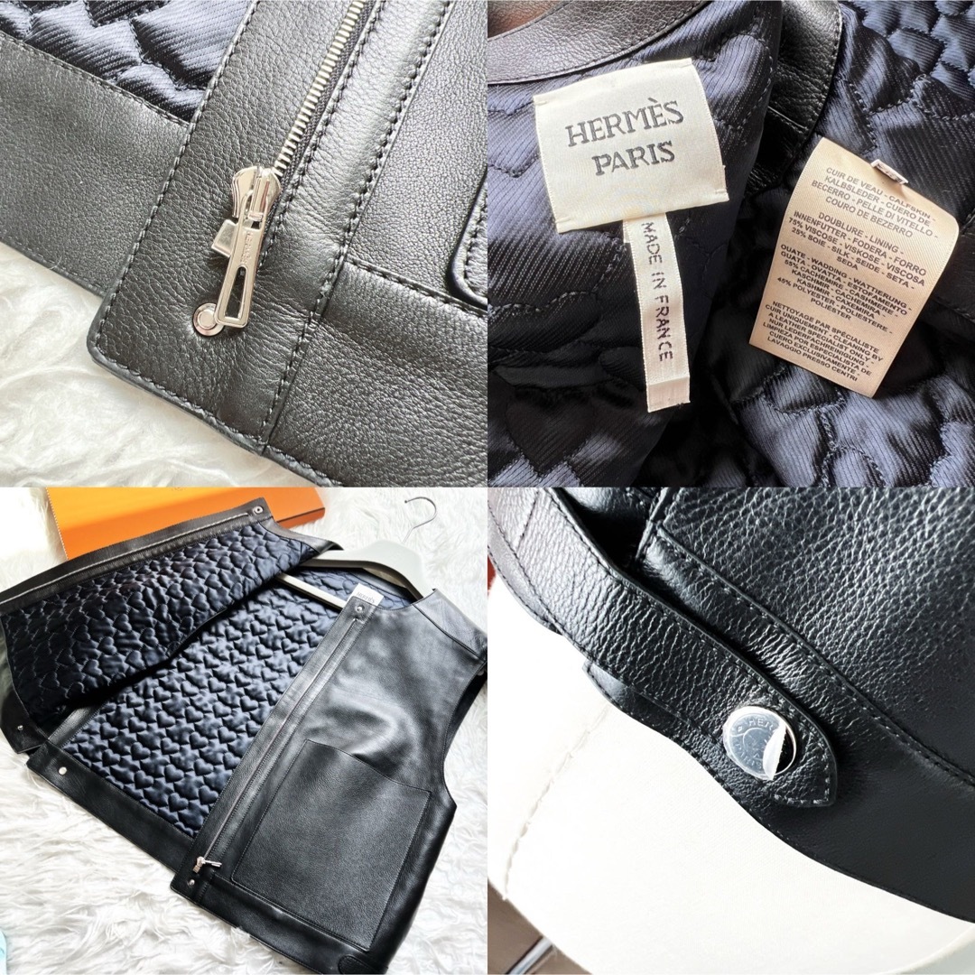HERMES - 極美品 HERMES エルメス 2025 本革 ジレ ベスト ダウン HERMES - 極美品 HERMES エルメス 2025 本革 ジレ ベスト ダウン