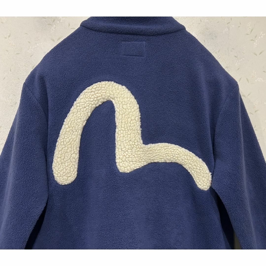 EVISU - *エヴィス EVISU ボア カモメ ロゴ 刺繍 ジップ EVISU - *エヴィス EVISU ボア カモメ ロゴ 刺繍 ジップ