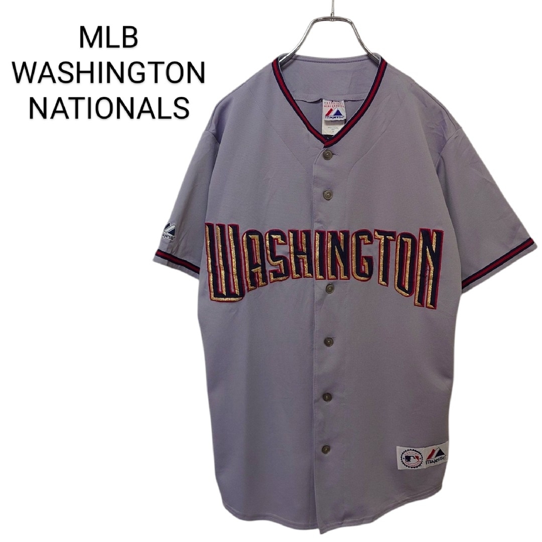 Majestic - MLB WASHINGTON NATIONALSベースボールシャツ A3473 Majestic - MLB WASHINGTON NATIONALSベースボールシャツ A3473