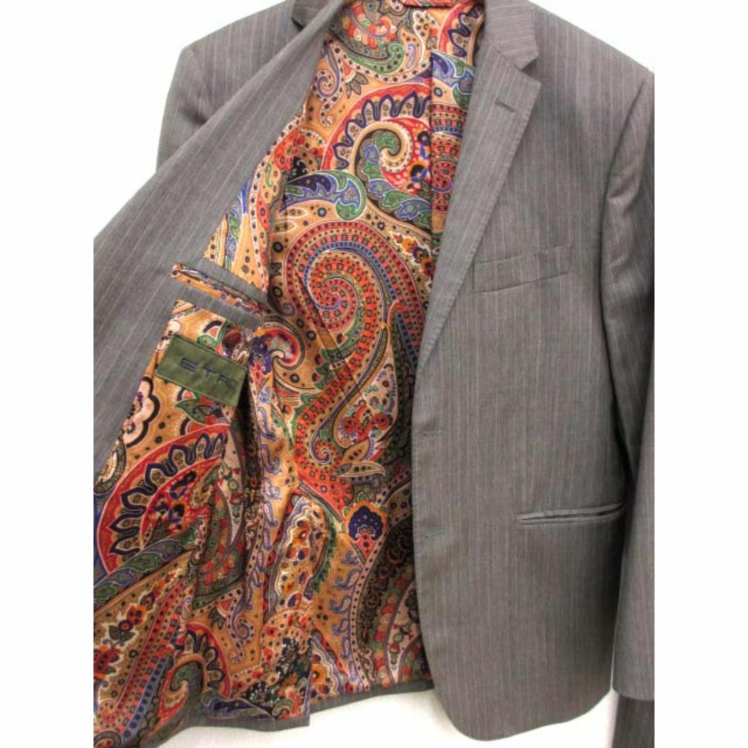 ETRO - 美品 ETRO エトロ 裏地ペイズリー ウール ピンストライプ ETRO - 美品 ETRO エトロ 裏地ペイズリー ウール ピンストライプ