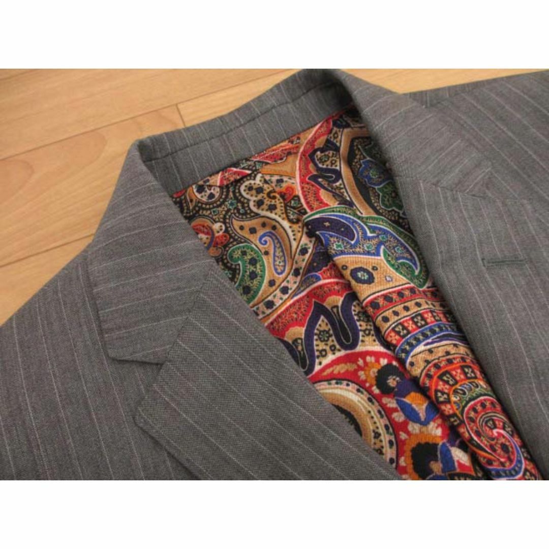 ETRO - 美品 ETRO エトロ 裏地ペイズリー ウール ピンストライプ ETRO - 美品 ETRO エトロ 裏地ペイズリー ウール ピンストライプ