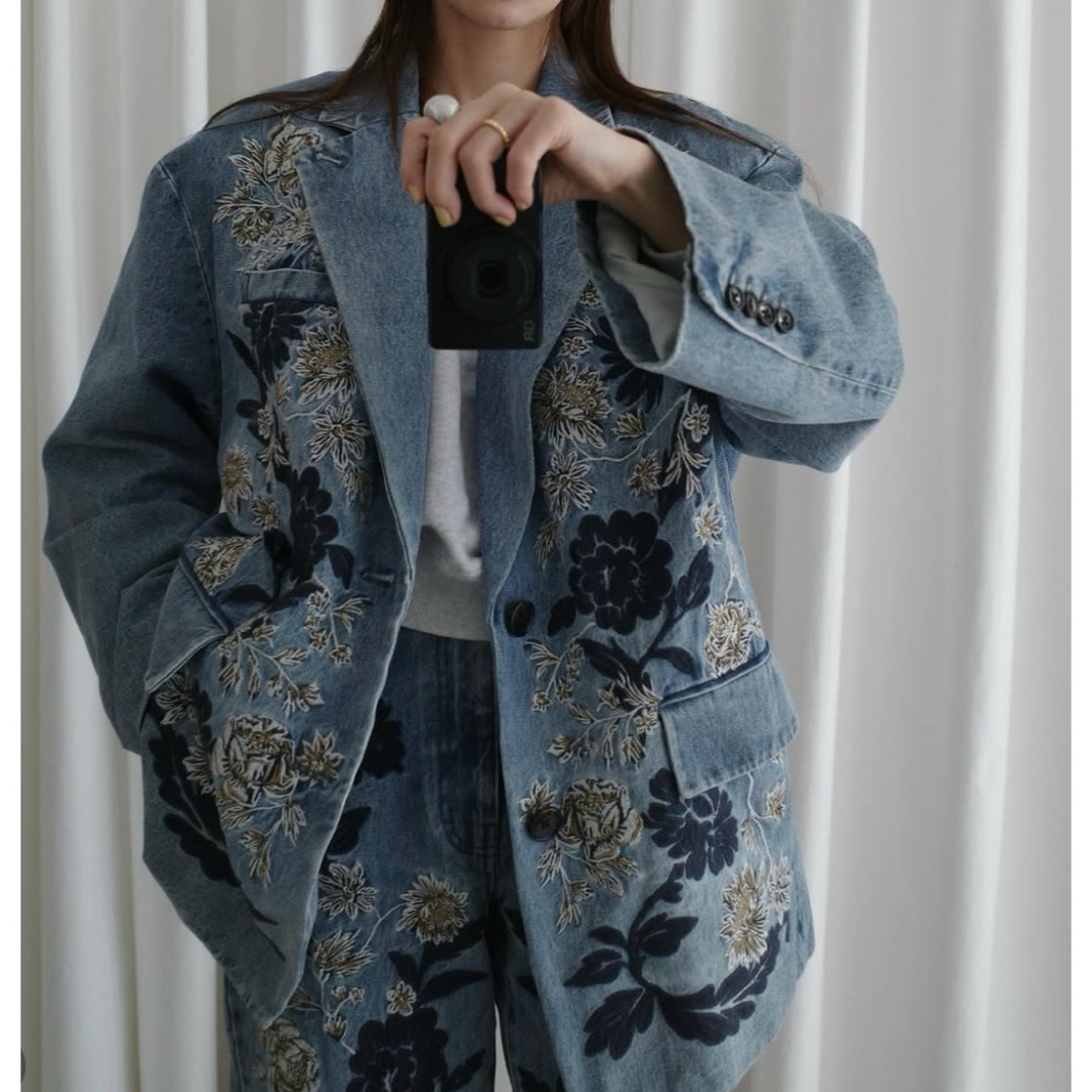 CLANE - CLANE FLOWER EMBROIDERY TAILORED JACKETの通販 by ・ω CLANE - CLANE FLOWER EMBROIDERY TAILORED JACKETの通販 by ・ω
