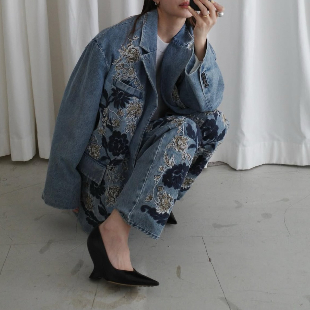 CLANE - CLANE Flower 刺繍 デニムジャケット10周年記念の通販 CLANE - CLANE Flower 刺繍 デニムジャケット10周年記念の通販