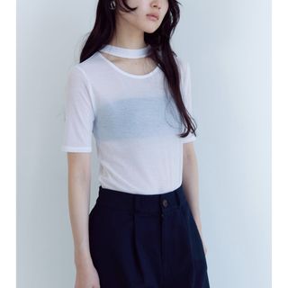 TODAYFUL - meer. NECK SLIT SHEER TOP(WHT) メーア 白 新品の TODAYFUL - meer. NECK SLIT SHEER TOP(WHT) メーア 白 新品の