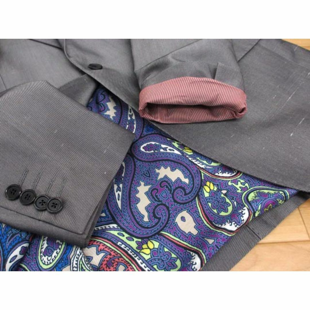 ETRO - 美品 エトロ ETRO シルク光沢 2Bシングル ドレススーツ ETRO - 美品 エトロ ETRO シルク光沢 2Bシングル ドレススーツ