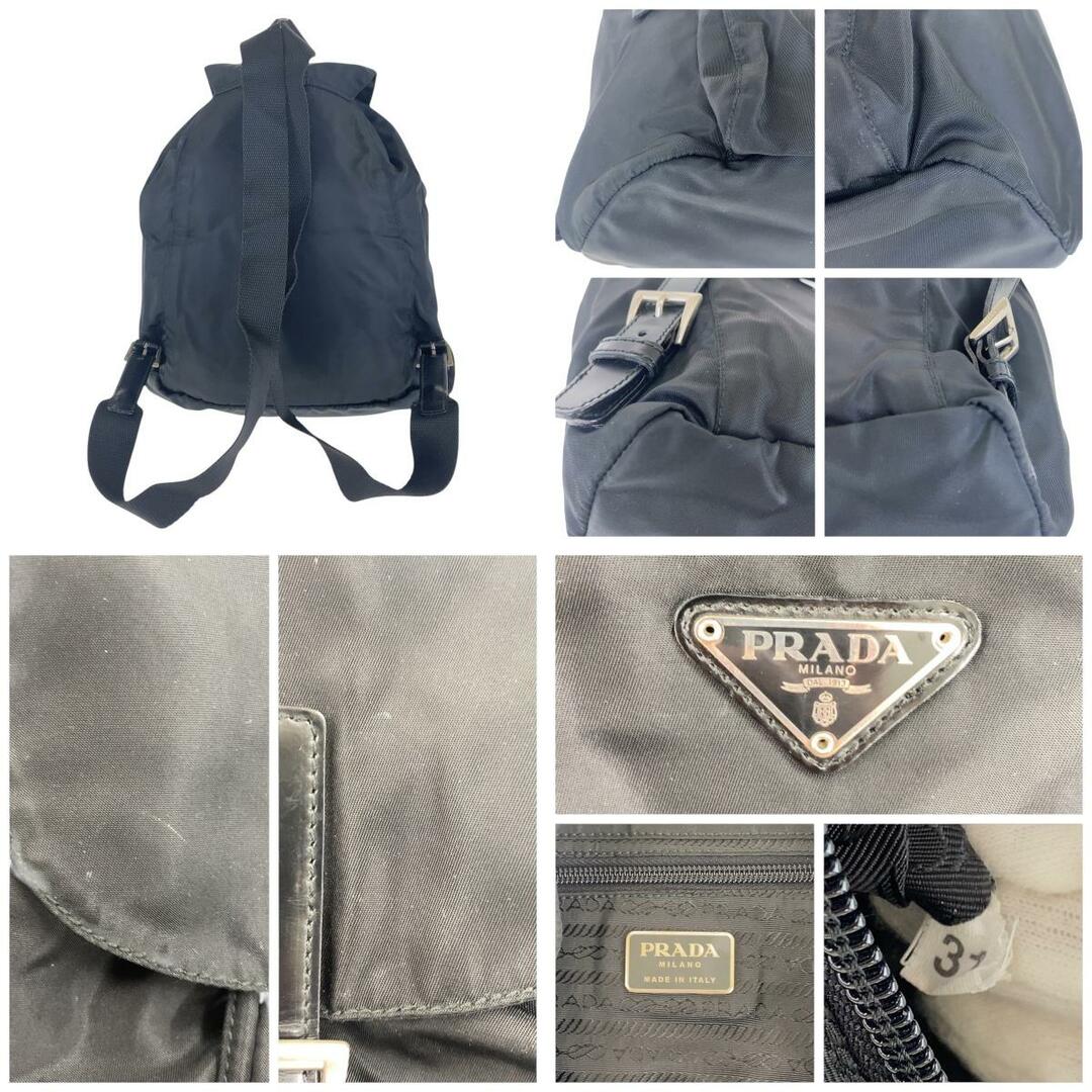 PRADA - 美品 PRADA プラダ テスート 三角ロゴプレート ブラック PRADA - 美品 PRADA プラダ テスート 三角ロゴプレート ブラック