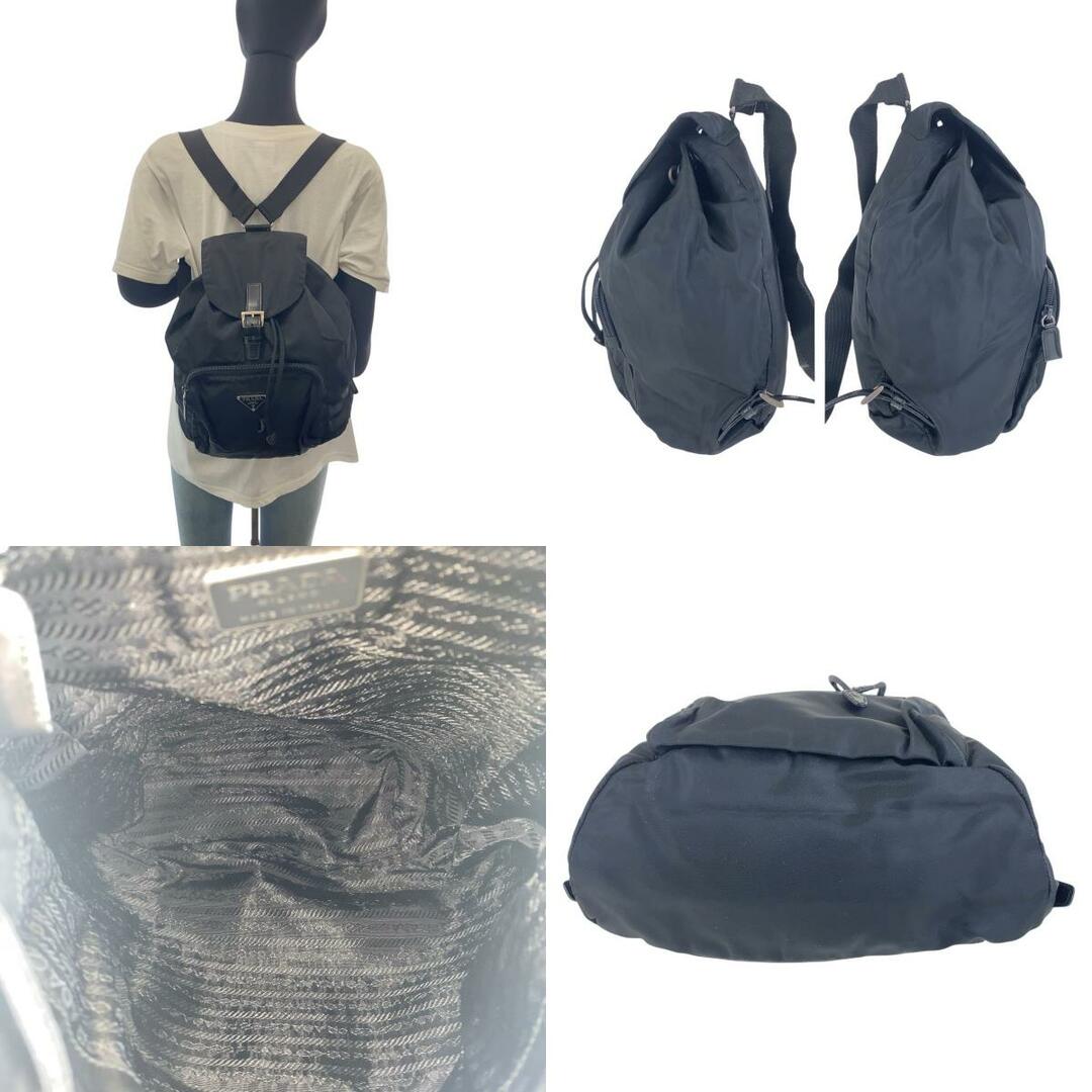 PRADA - 美品 PRADA プラダ テスート 三角ロゴプレート ブラック PRADA - 美品 PRADA プラダ テスート 三角ロゴプレート ブラック