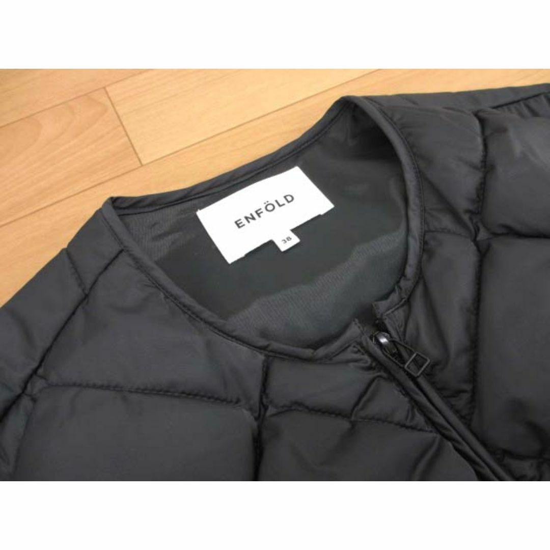 ENFOLD - 美品 エンフォルド 23AW SATIN QUILTED JACKET 38の ENFOLD - 美品 エンフォルド 23AW SATIN QUILTED JACKET 38の