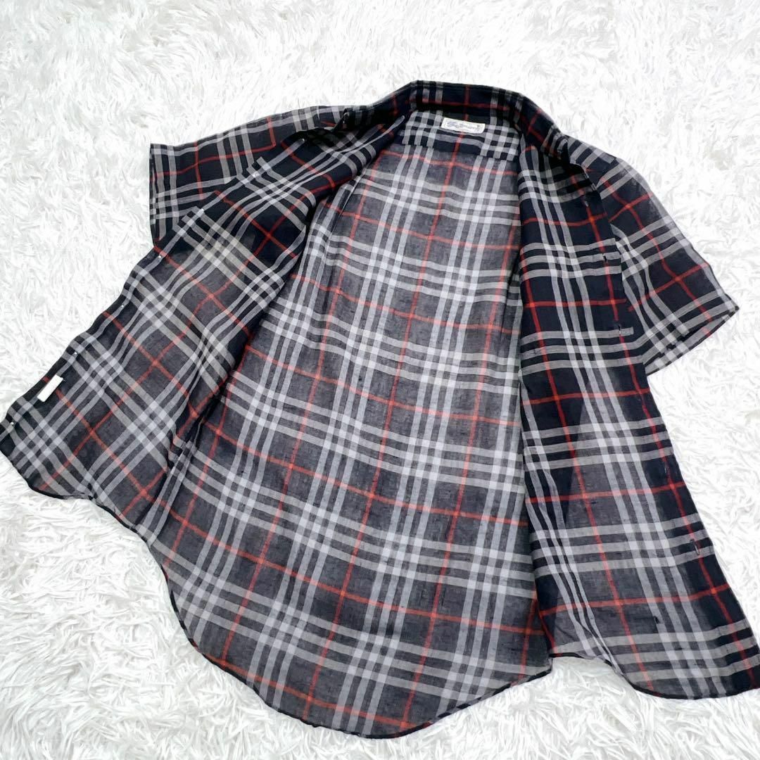 BURBERRY - 【90's】バーバリー ノバチェック ネイビー 半袖 BURBERRY - 【90's】バーバリー ノバチェック ネイビー 半袖