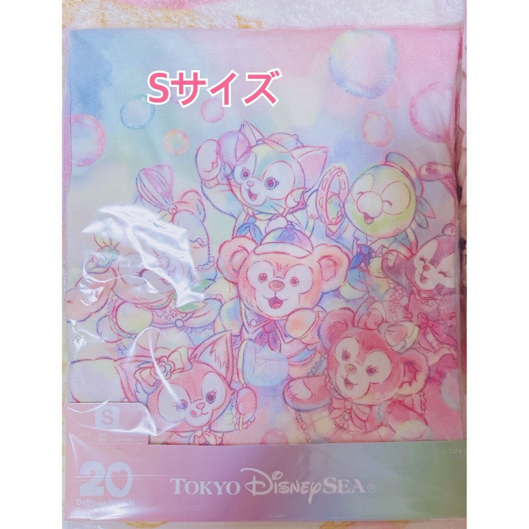 Disney(ディズニー)のダッフィーフレンズ20周年 カラフルハピネス Tシャツ Sサイズ ディズニー レディースのトップス(Tシャツ(半袖/袖なし))の商品写真