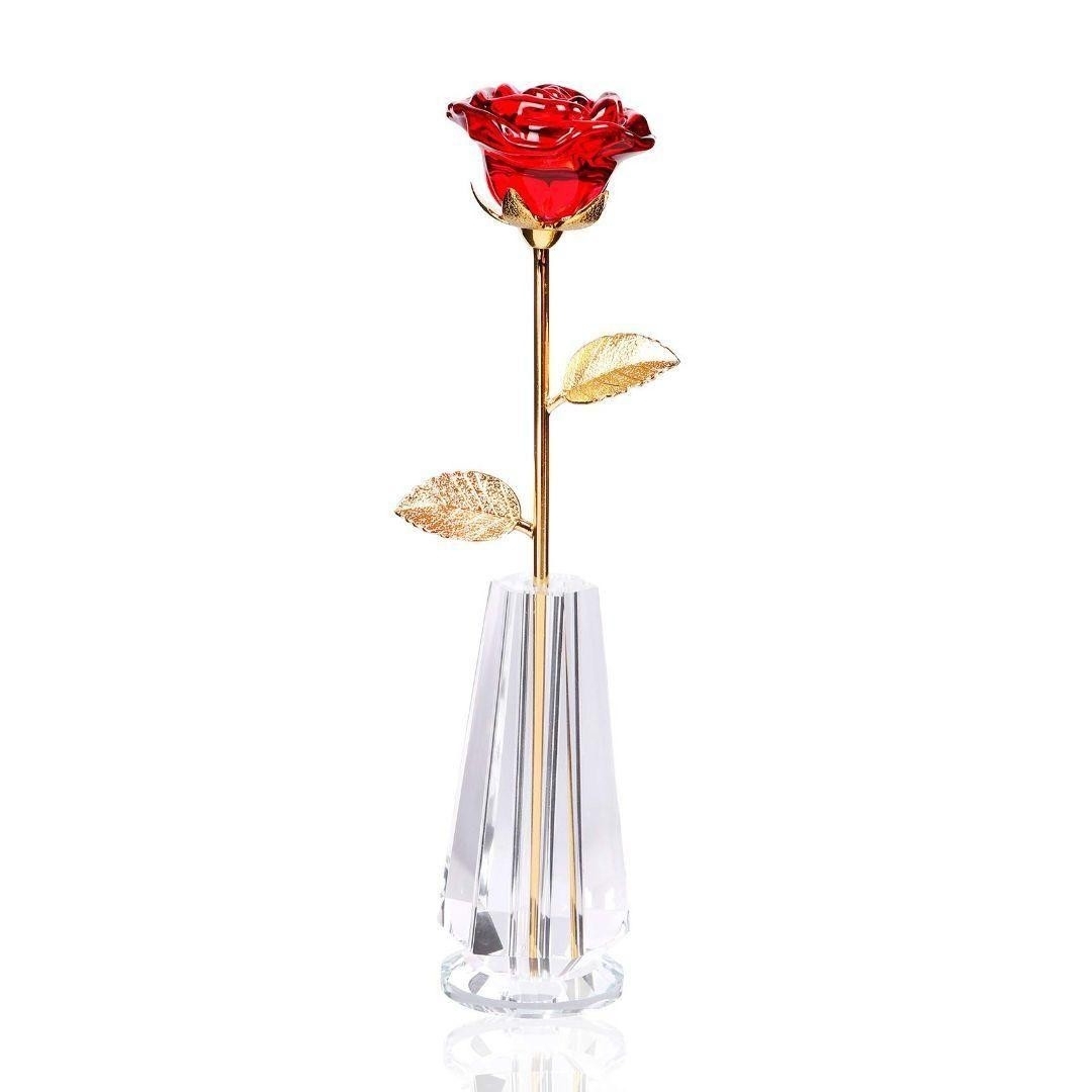 一輪挿し 薔薇 バラ クリスタル 造花 インテリア 枯れない 花瓶 一輪挿し 薔薇 バラ クリスタル 造花 インテリア 枯れない 花瓶