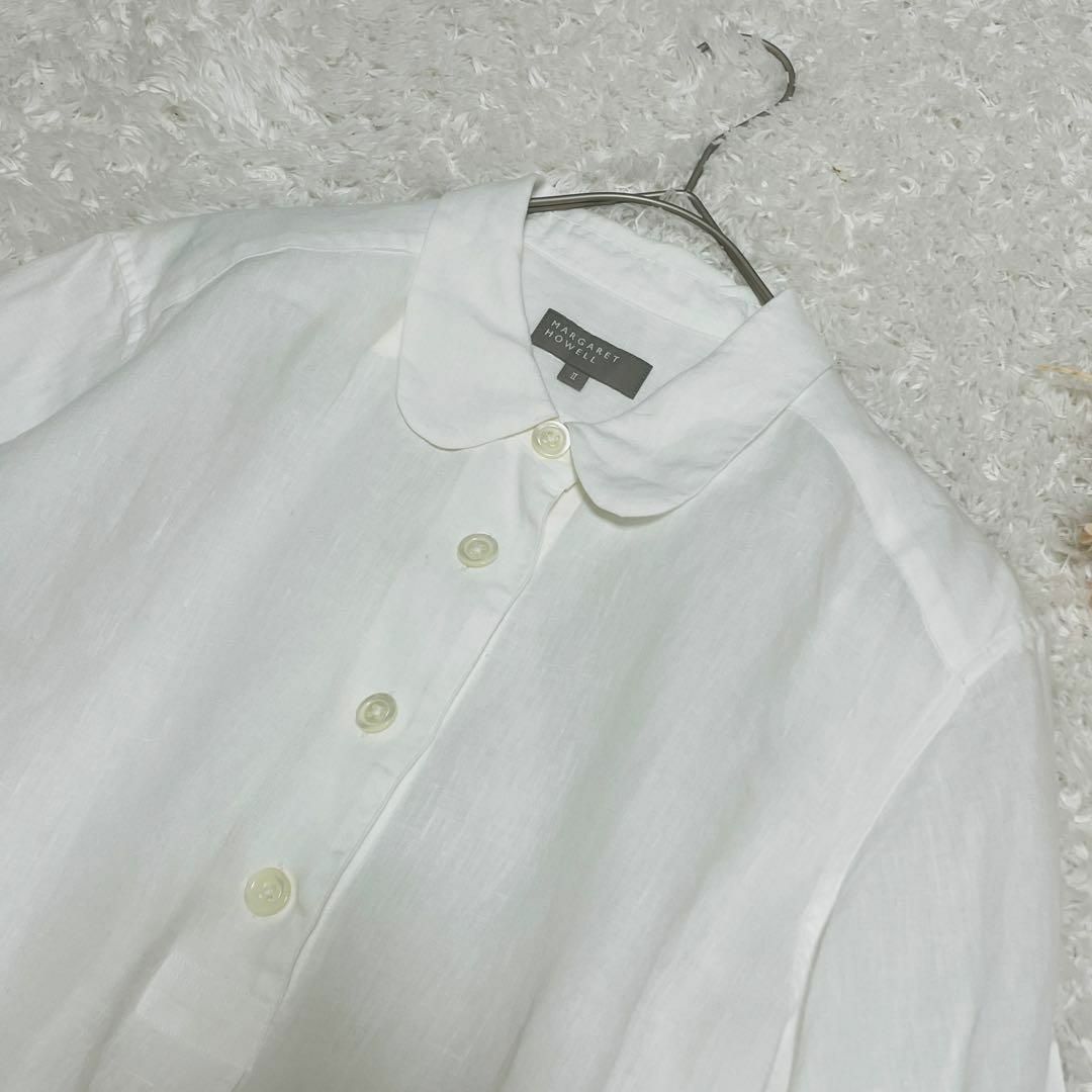 MARGARET HOWELL - 極美品✨マーガレットハウエル 麻100 丸襟 MARGARET HOWELL - 極美品✨マーガレットハウエル 麻100 丸襟