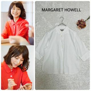 MARGARET HOWELL - 極美品✨マーガレットハウエル 麻100 丸襟 MARGARET HOWELL - 極美品✨マーガレットハウエル 麻100 丸襟