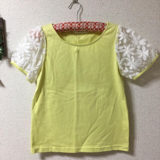 クチュールブローチ(Couture Brooch)の【コーディネート有】CoutureBrooch袖花柄Ｔシャツ♡(Tシャツ(半袖/袖なし))