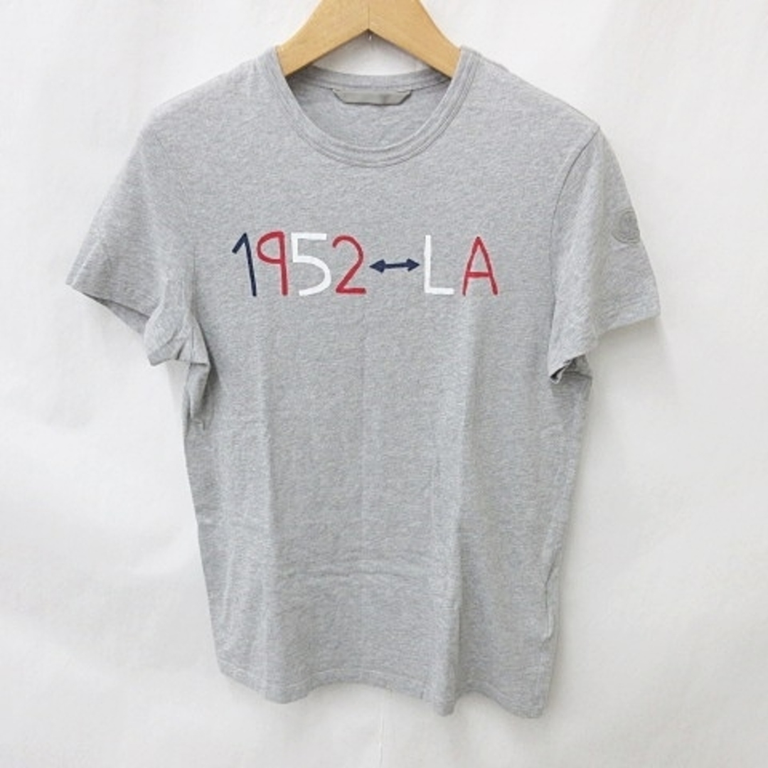 MONCLER - モンクレール MONCLER Tシャツ 半袖 プリント グレー MONCLER - モンクレール MONCLER Tシャツ 半袖 プリント グレー