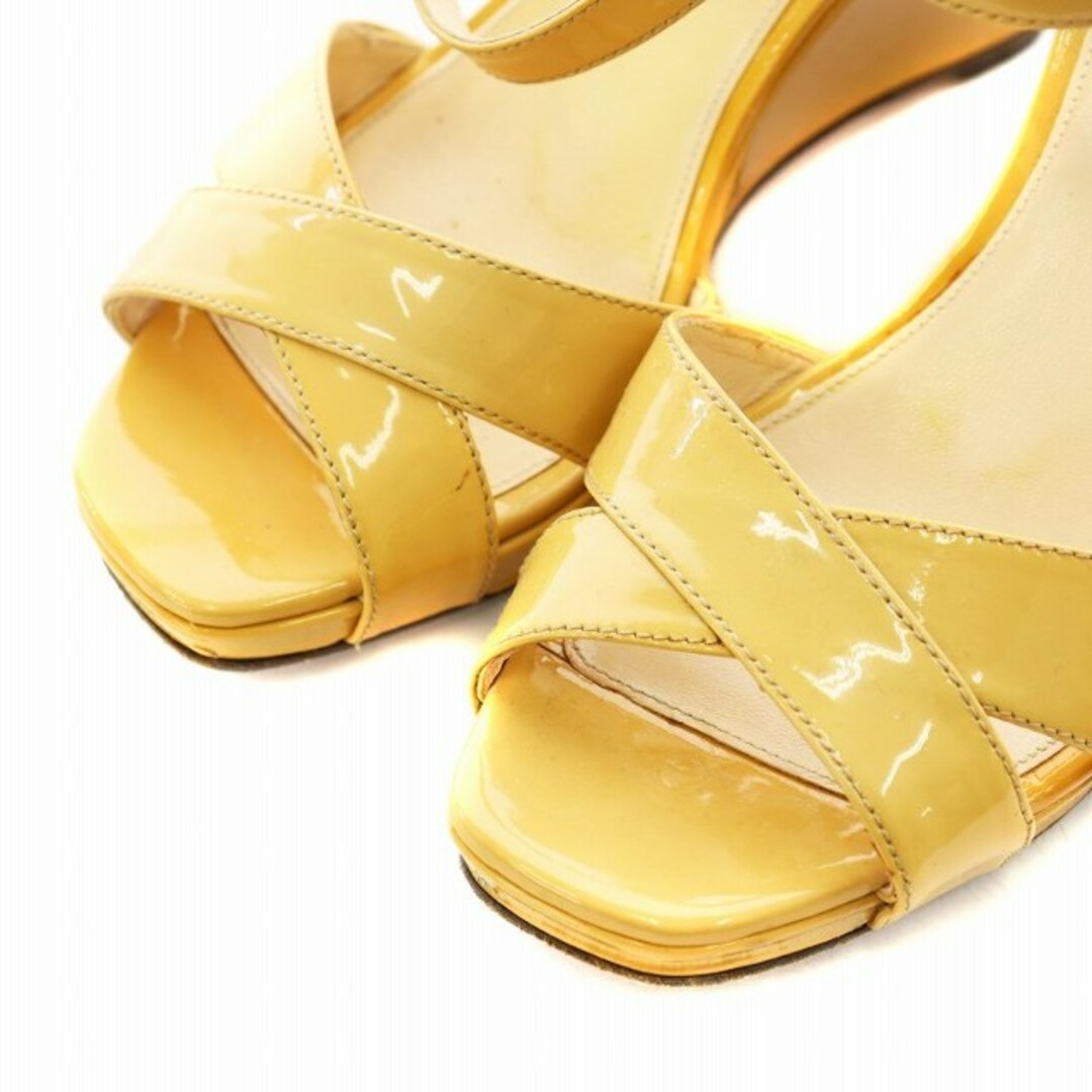 PRADA - プラダ サンダル ウェッジソール ストラップ 36.5 黄 PRADA - プラダ サンダル ウェッジソール ストラップ 36.5 黄