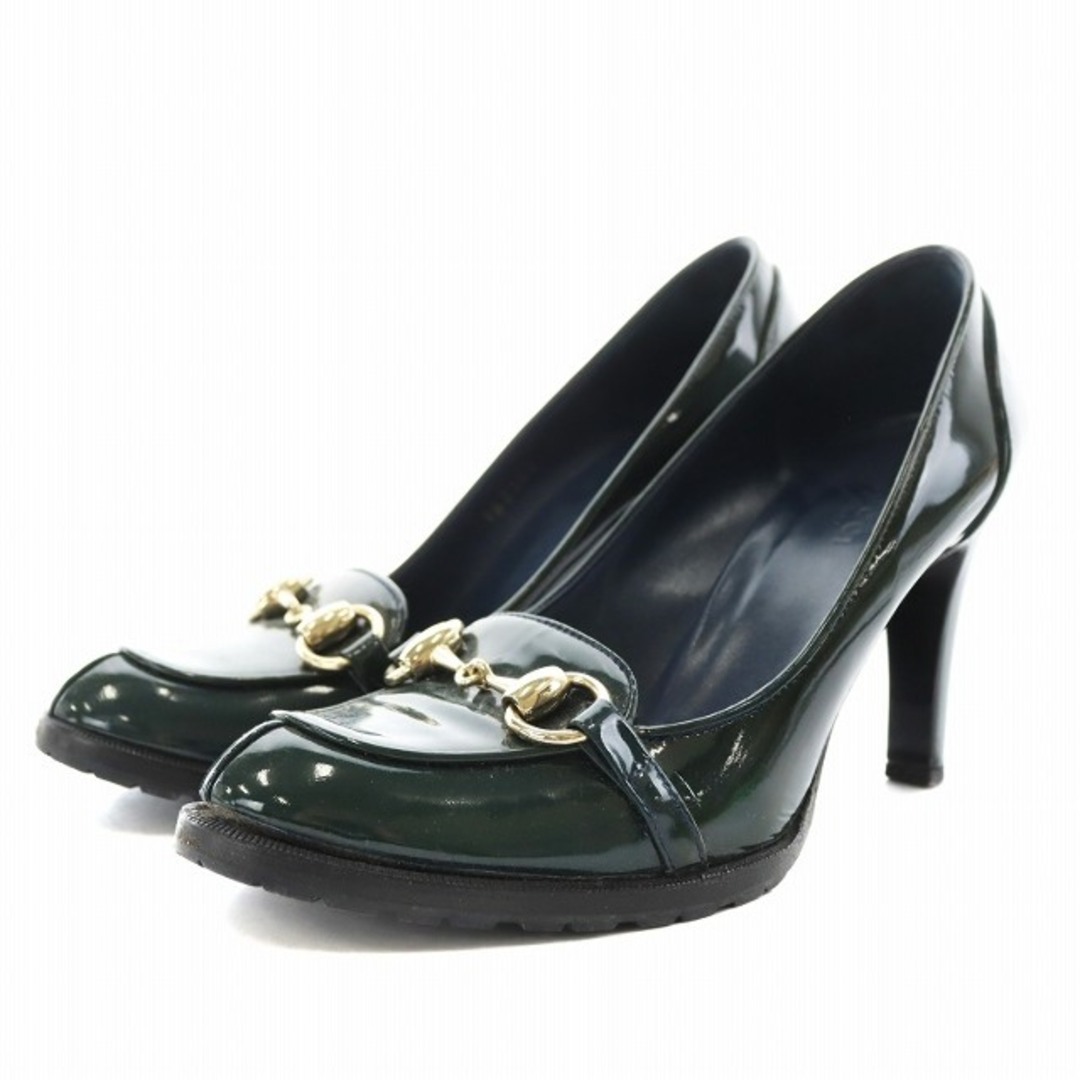 GUCCI - グッチ ホースビット パンプス 35 緑 163386 □GY17 GUCCI - グッチ ホースビット パンプス 35 緑 163386 □GY17