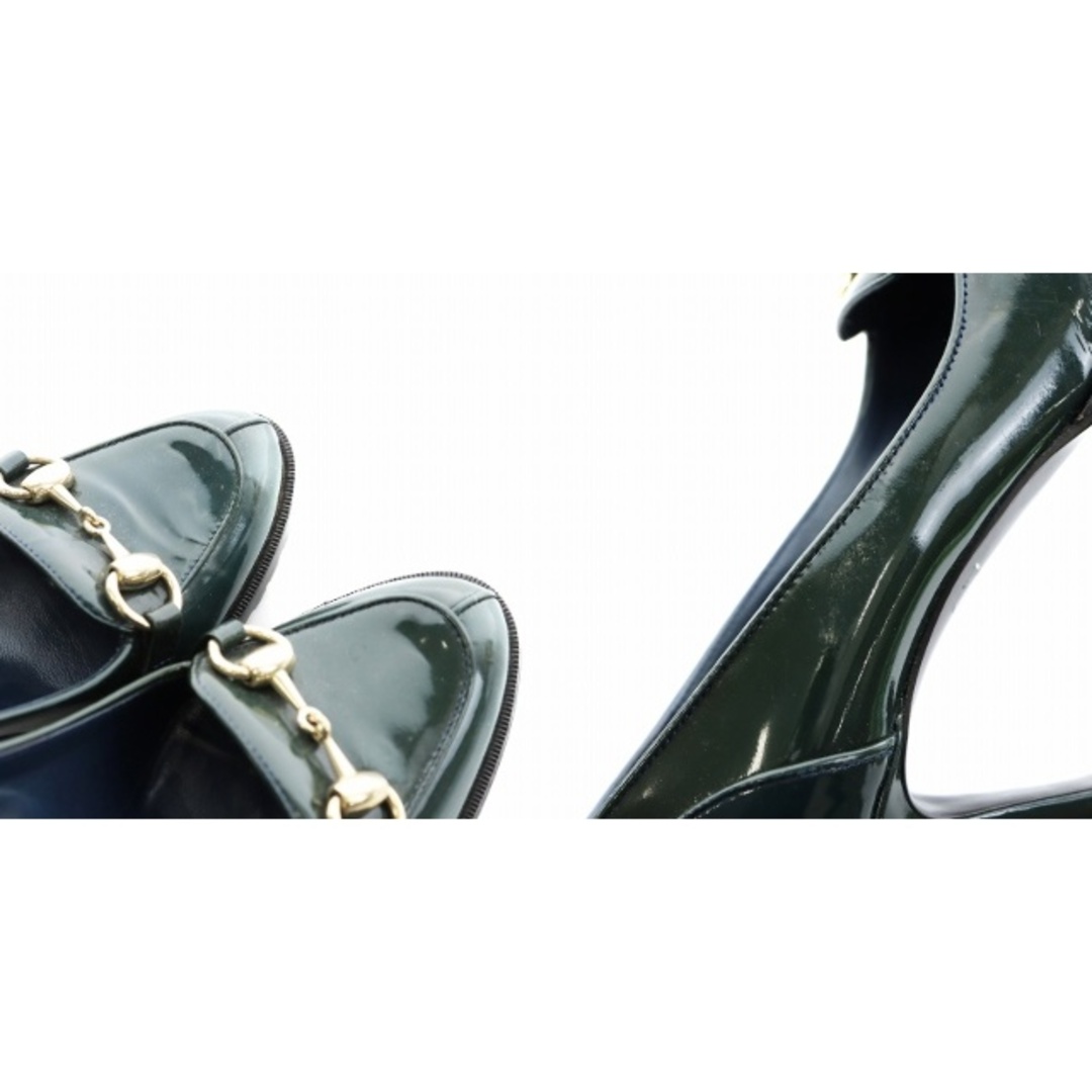 GUCCI - グッチ ホースビット パンプス 35 緑 163386 □GY17 GUCCI - グッチ ホースビット パンプス 35 緑 163386 □GY17