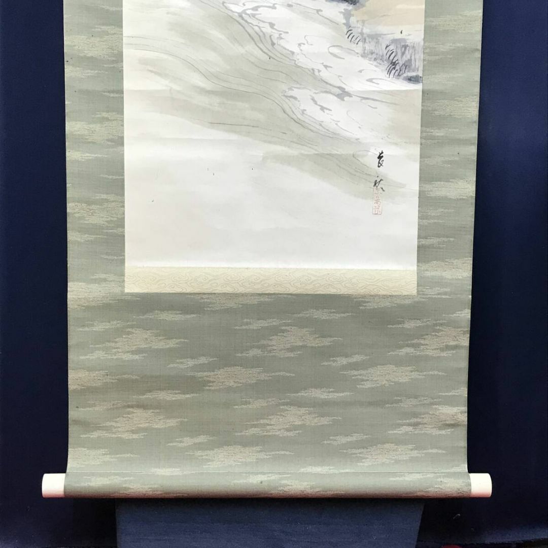 真作/磯田長秋/山水釣人図/山水図/掛軸☆宝船☆AF-610の通販 by 真作/磯田長秋/山水釣人図/山水図/掛軸☆宝船☆AF-610の通販 by