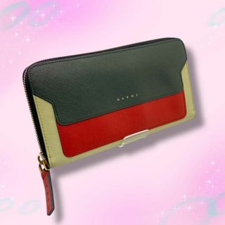 MARNI - 《美品》マルニ ラウンドジップ長財布 レザー マルチ MARNI - 《美品》マルニ ラウンドジップ長財布 レザー マルチ
