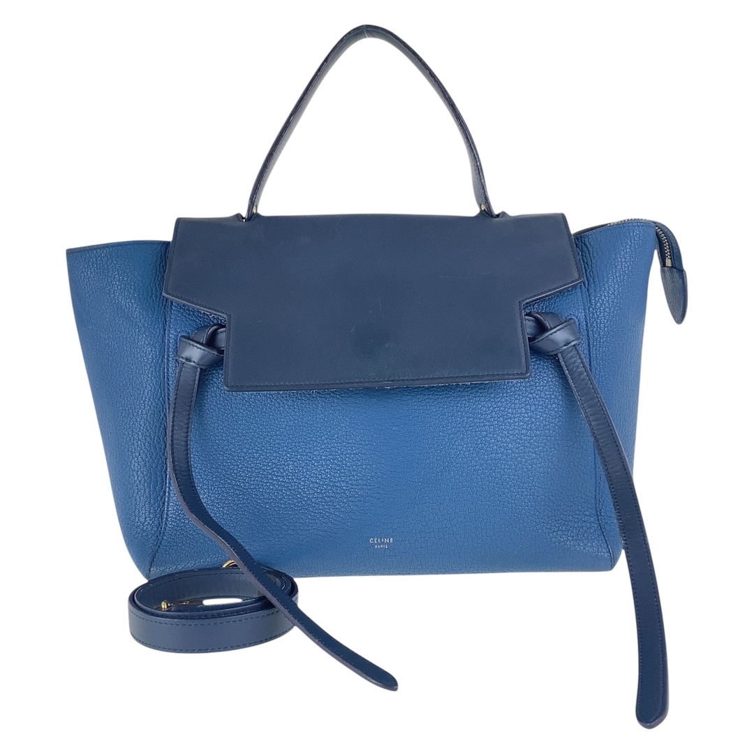CELINE - CELINE セリーヌ ベルトバッグ バイカラー ブラー CELINE - CELINE セリーヌ ベルトバッグ バイカラー ブラー