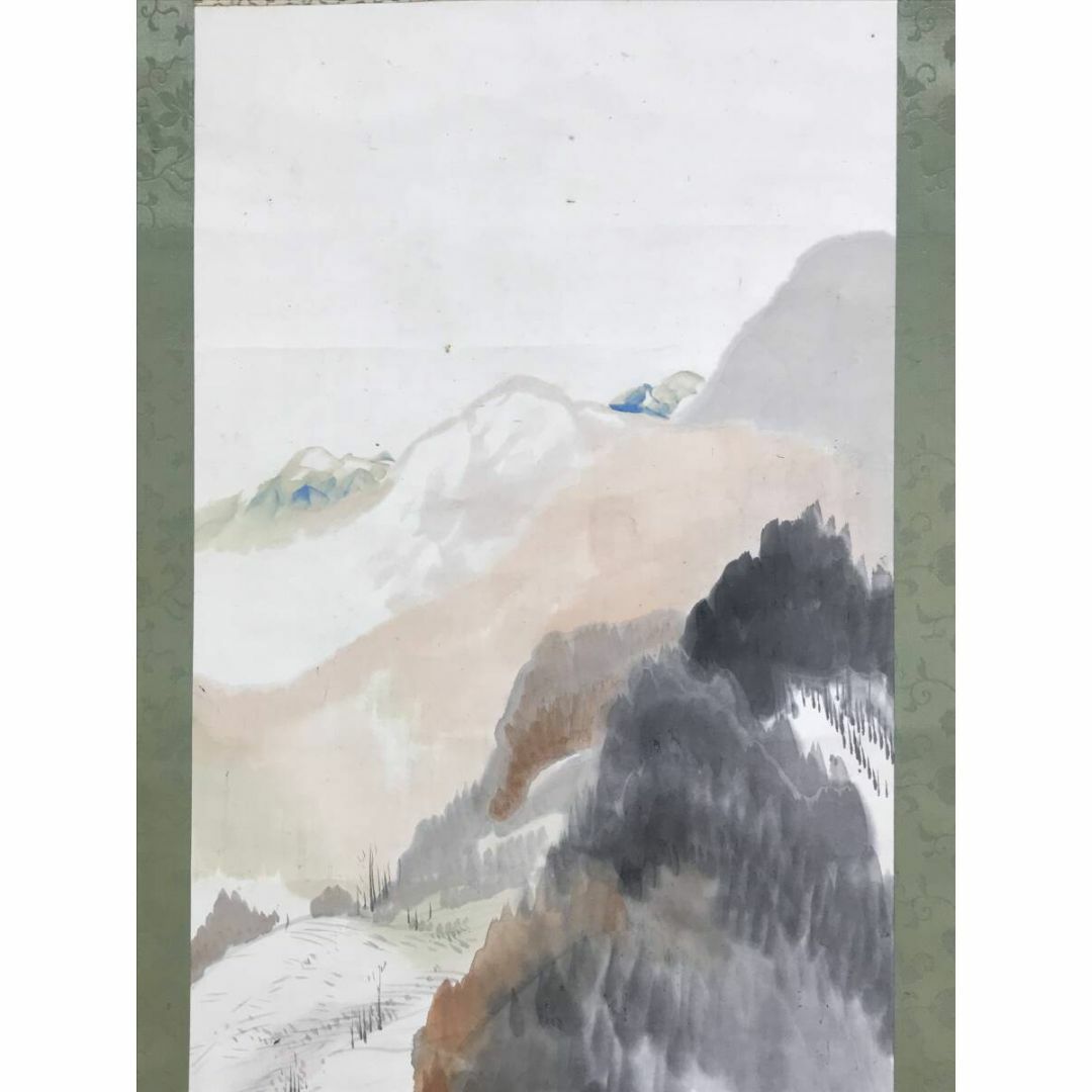 真作/加藤國堂/春景山村図/山村農耕図/山水図/掛軸☆宝船☆AF 真作/加藤國堂/春景山村図/山村農耕図/山水図/掛軸☆宝船☆AF