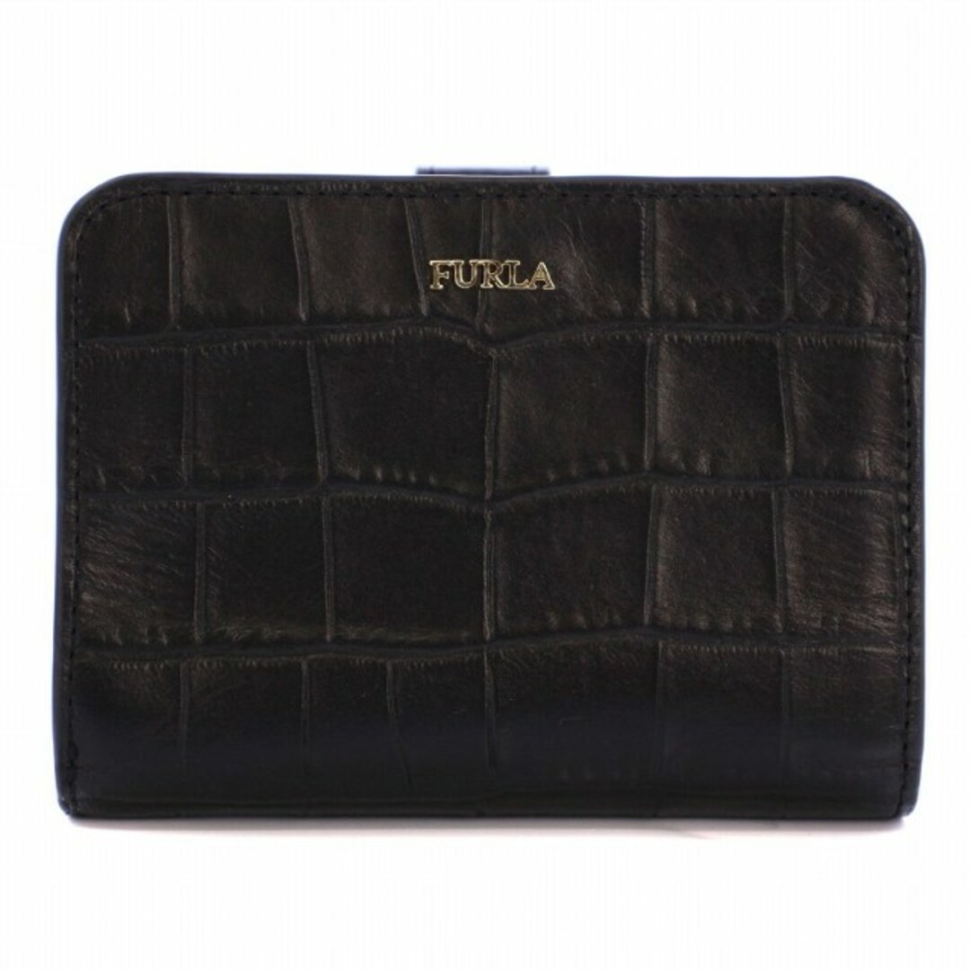 FURLA - フルラ FURLA 財布 二つ折り L字ファスナー クロコ型 FURLA - フルラ FURLA 財布 二つ折り L字ファスナー クロコ型