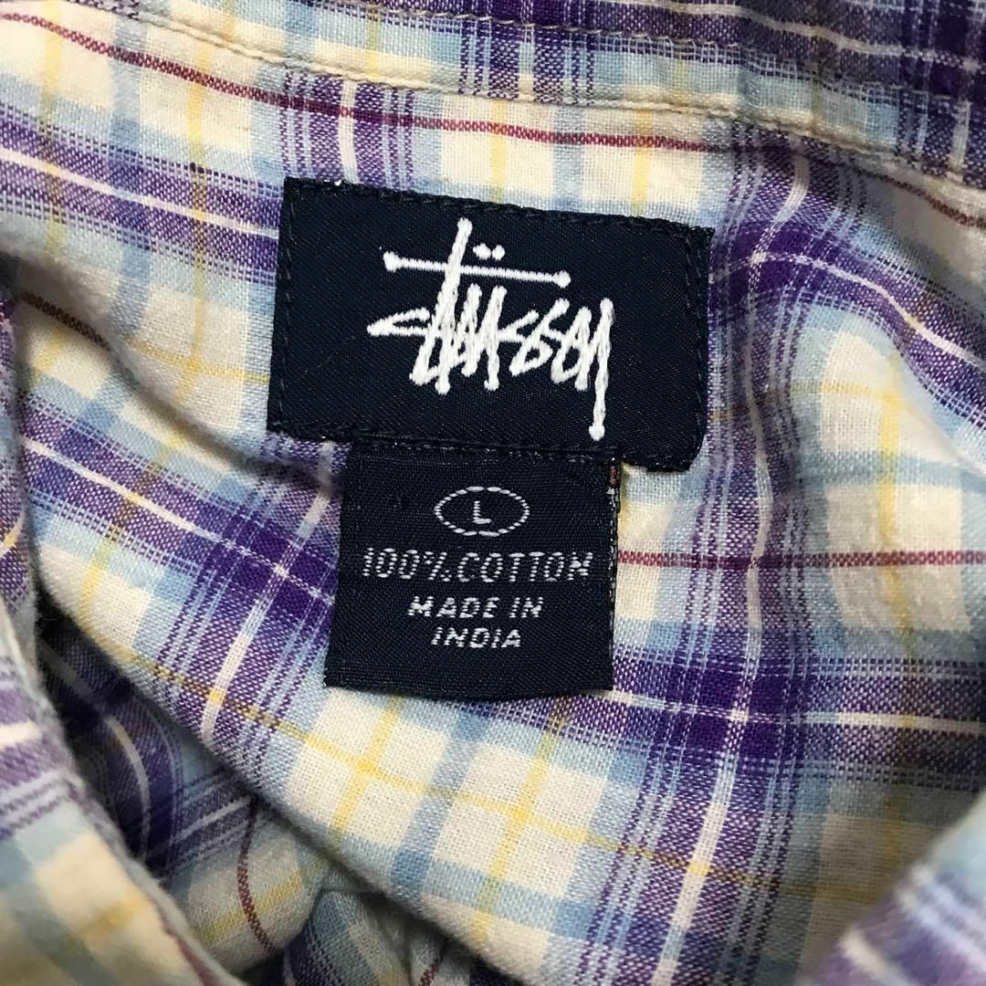STUSSY - 90s OLD STUSSY オンブレ チェックシャツ 半袖シャツ STUSSY - 90s OLD STUSSY オンブレ チェックシャツ 半袖シャツ