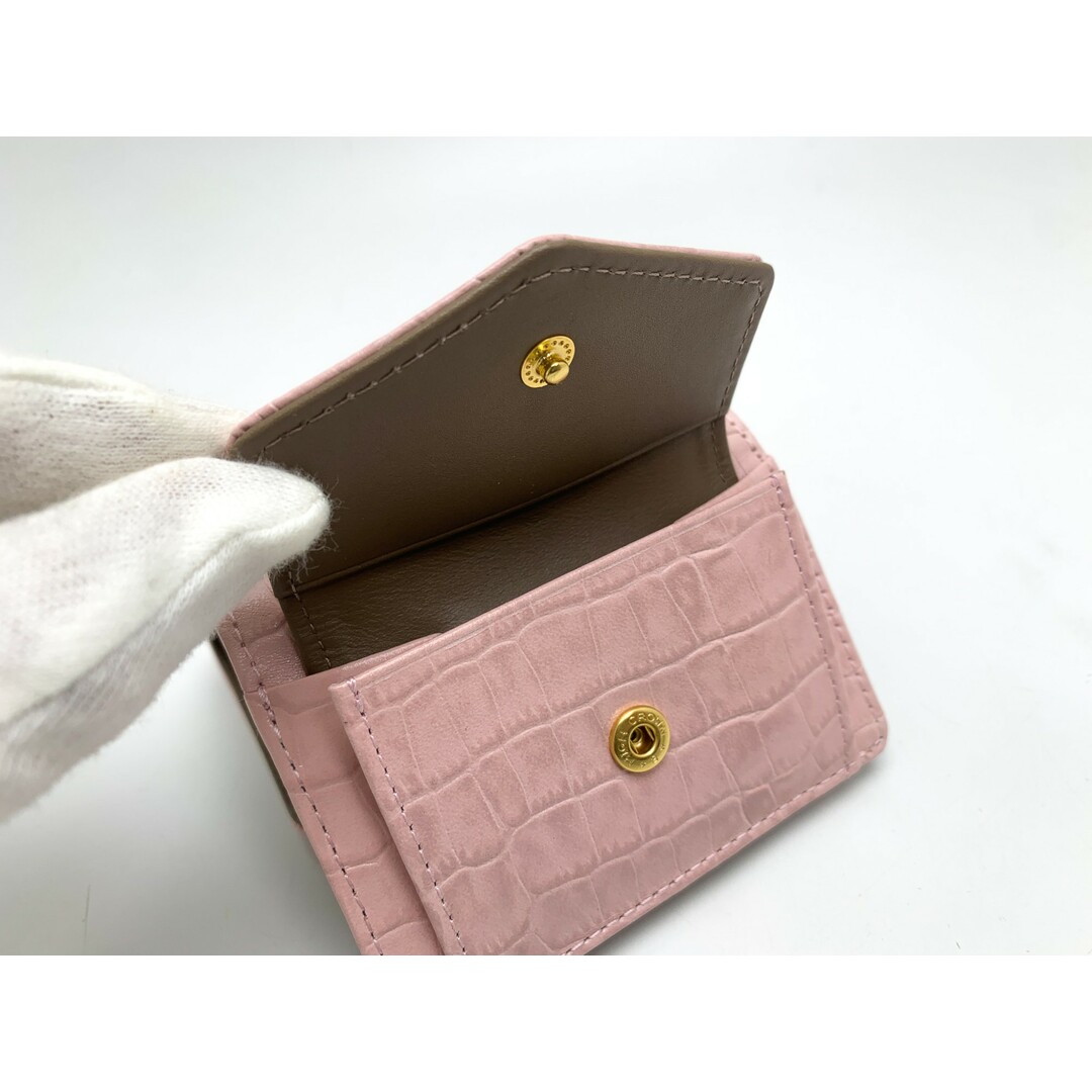 濱野皮革工藝/HAMANO - HAMANO 濱野屋 クロコ型押し ピンク系 濱野皮革工藝/HAMANO - HAMANO 濱野屋 クロコ型押し ピンク系