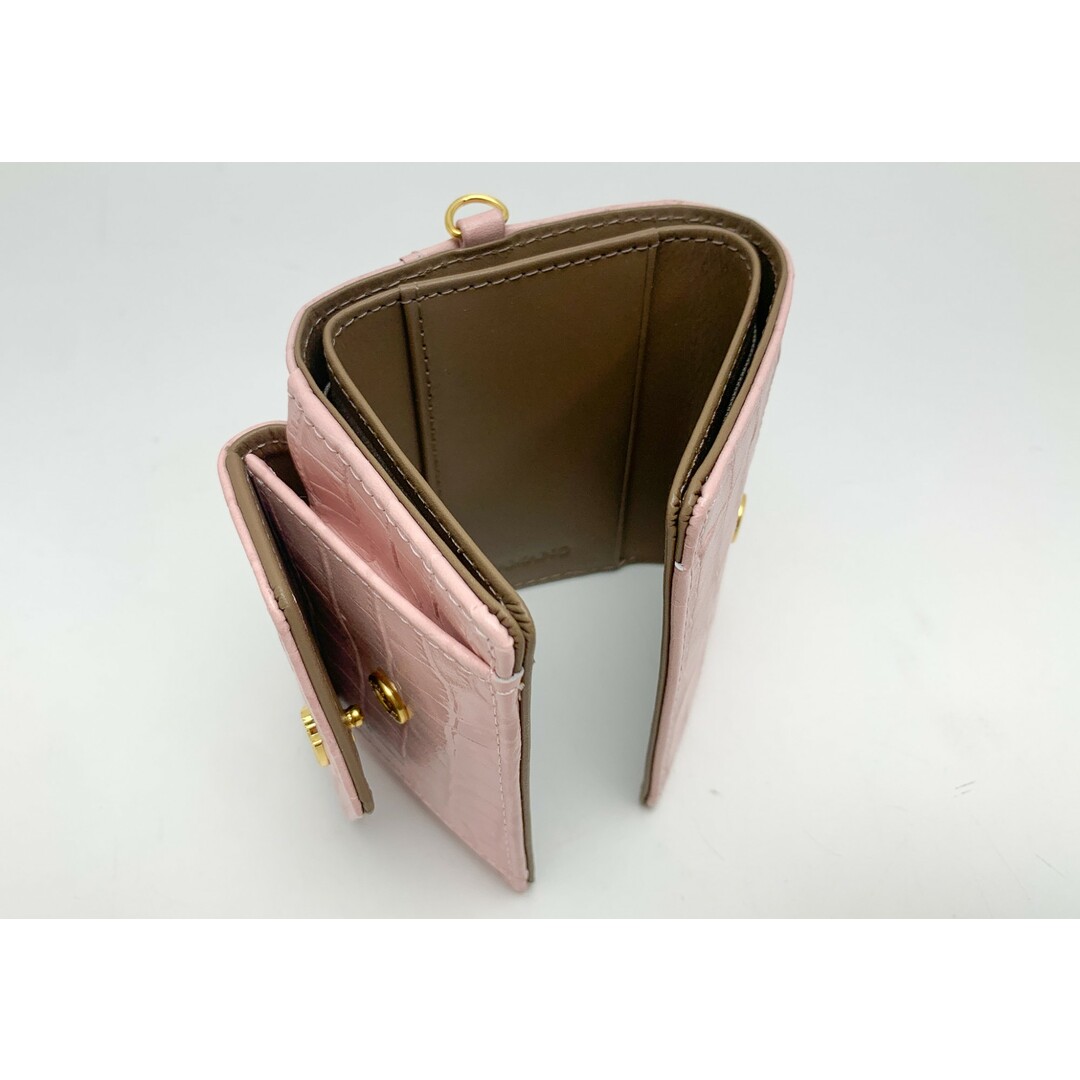 濱野皮革工藝/HAMANO - HAMANO 濱野屋 クロコ型押し ピンク系 濱野皮革工藝/HAMANO - HAMANO 濱野屋 クロコ型押し ピンク系
