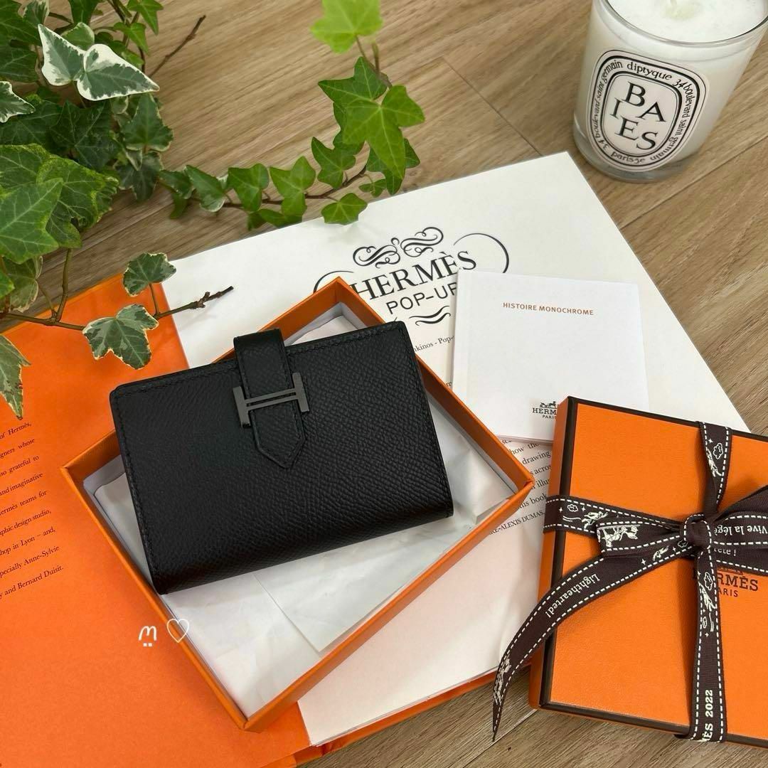 HERMES - HERMES エルメス ベアン モノクローム ソーブラック HERMES - HERMES エルメス ベアン モノクローム ソーブラック