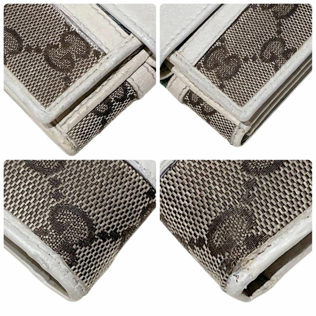 GUCCI - グッチ シェリーライン キャンバス×レザー GG柄 二 GUCCI - グッチ シェリーライン キャンバス×レザー GG柄 二