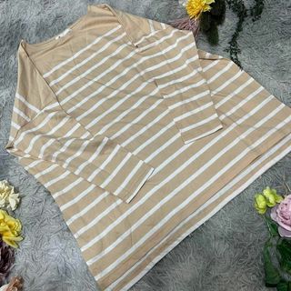 ロペピクニック(Rope' Picnic)の【ROPE PICNIC】ボーダーカットソー　長袖　Tシャツ (38)(Tシャツ(長袖/七分))