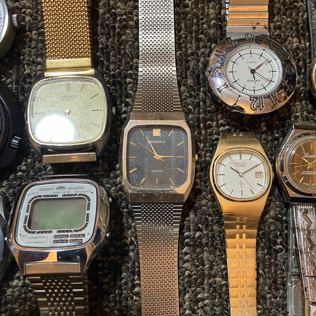 SEIKO - ①電池・手巻き・自動巻き腕時計 17個ジャンクセットの SEIKO - ①電池・手巻き・自動巻き腕時計 17個ジャンクセットの