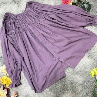 ロペピクニック(Rope' Picnic)の【ROPE PICNIC】プリーツブラウス　チュニックシャツ　(38)(シャツ/ブラウス(長袖/七分))