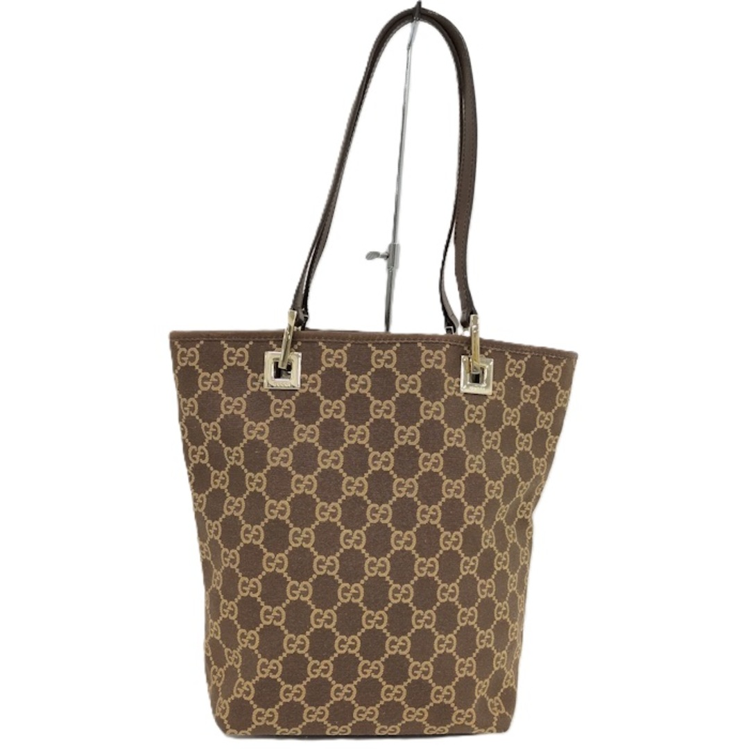 GUCCI - GUCCI トートバッグ CCキャンバス レザー ブラウンの GUCCI - GUCCI トートバッグ CCキャンバス レザー ブラウンの
