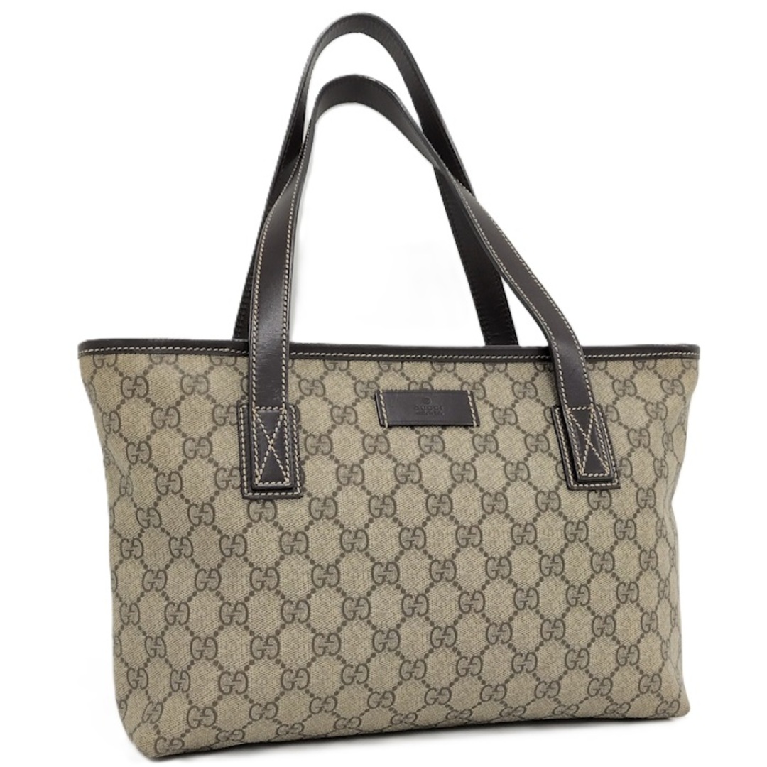 GUCCI - GUCCI トートバッグ GGスプリーム PVC グレー系 211138 GUCCI - GUCCI トートバッグ GGスプリーム PVC グレー系 211138