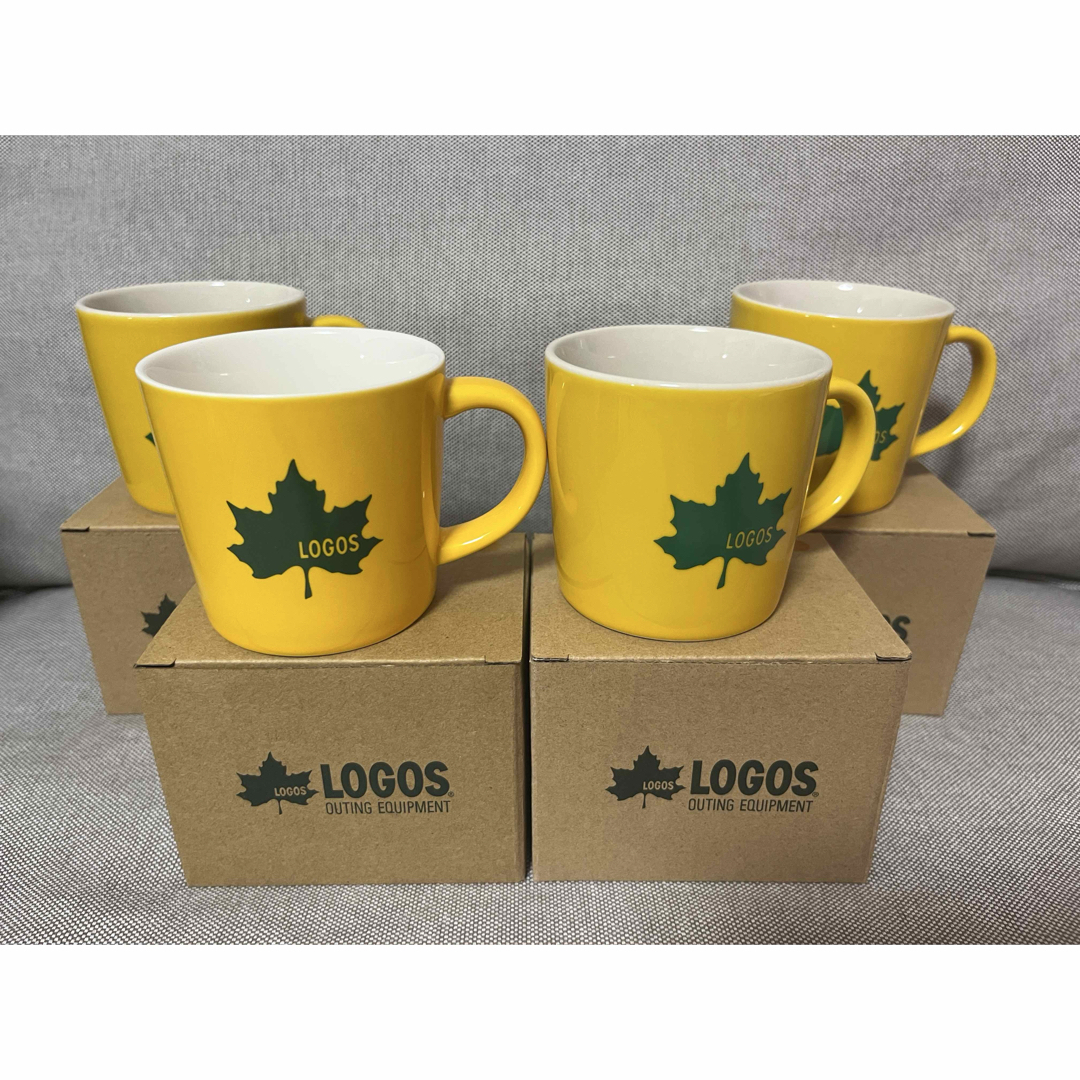 LOGOS(ロゴス)のLOGOS黄マグカップ4個セット インテリア/住まい/日用品のキッチン/食器(グラス/カップ)の商品写真