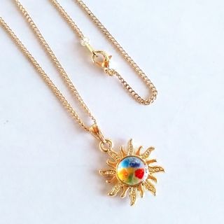 カラフル☆太陽のペンダント(琉球ガラス)(ネックレス)