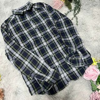 ユニクロ(UNIQLO)の【UNIQLO】フランネルチェックシャツ　ブラウス　(M)(シャツ/ブラウス(長袖/七分))