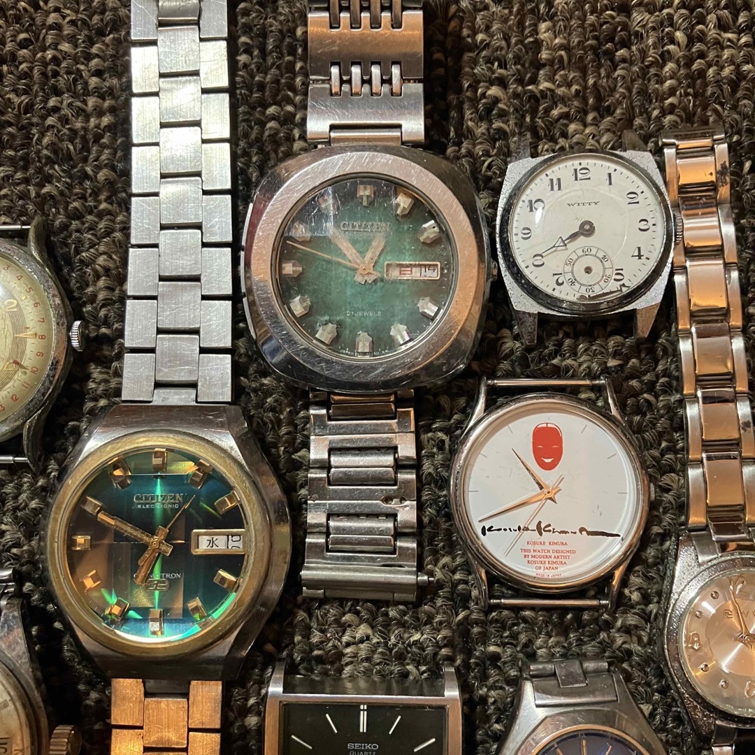 SEIKO - ②電池・手巻き・自動巻き腕時計 16個 ジャンクセットの SEIKO - ②電池・手巻き・自動巻き腕時計 16個 ジャンクセットの