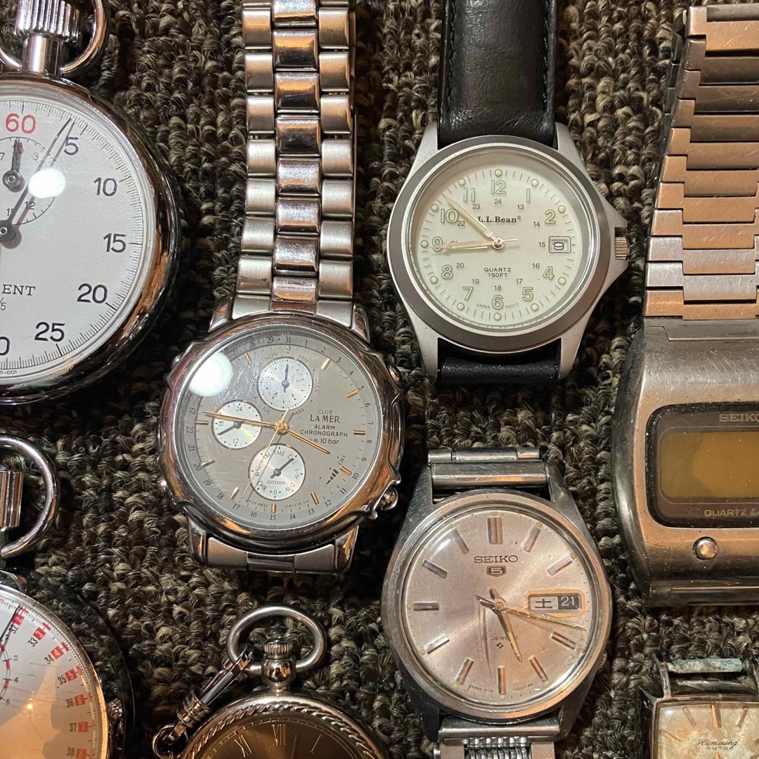 SEIKO - ③電池・手巻き・自動巻き腕時計 19個 ジャンクセットの SEIKO - ③電池・手巻き・自動巻き腕時計 19個 ジャンクセットの