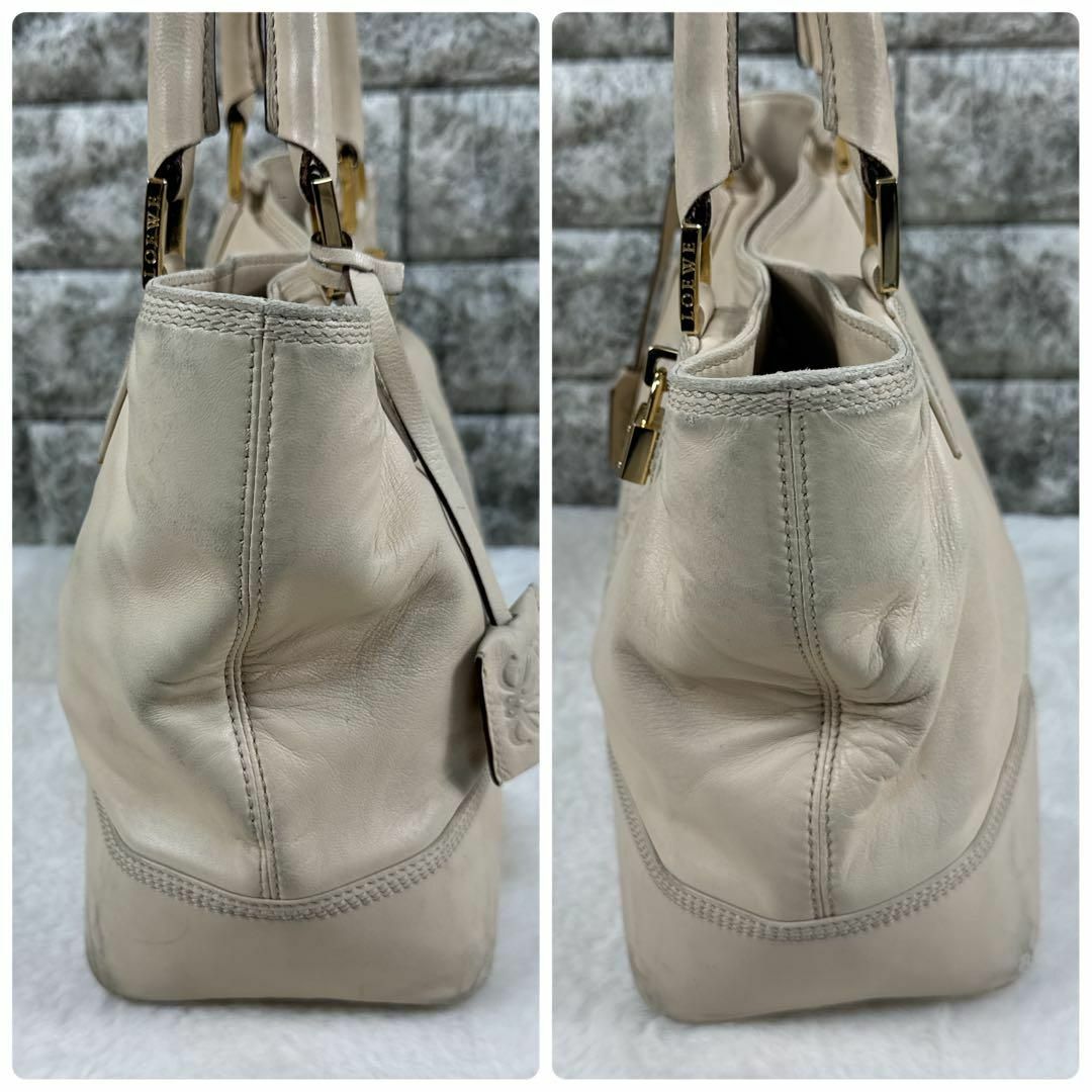 LOEWE - LOEWE ロエベ フスタ アナグラム トートバッグ レザー LOEWE - LOEWE ロエベ フスタ アナグラム トートバッグ レザー