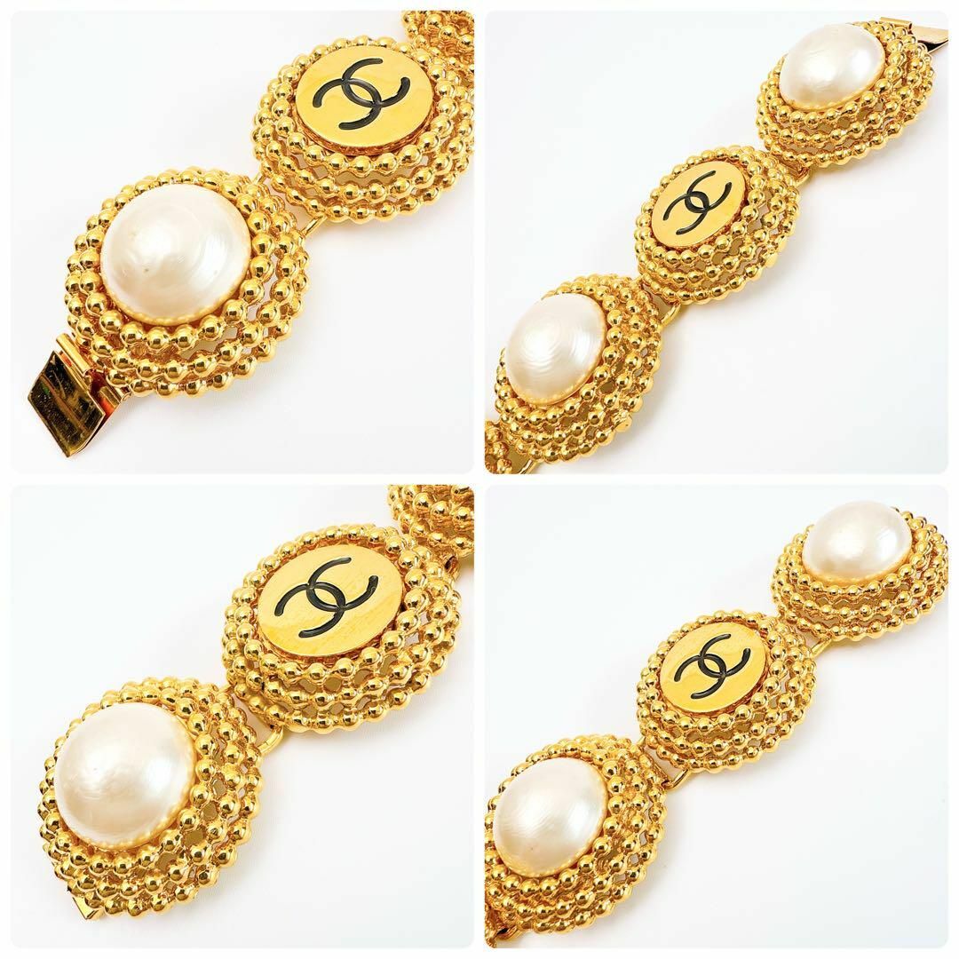 CHANEL - シャネル ココマーク フェイクパール バングル CHANEL - シャネル ココマーク フェイクパール バングル