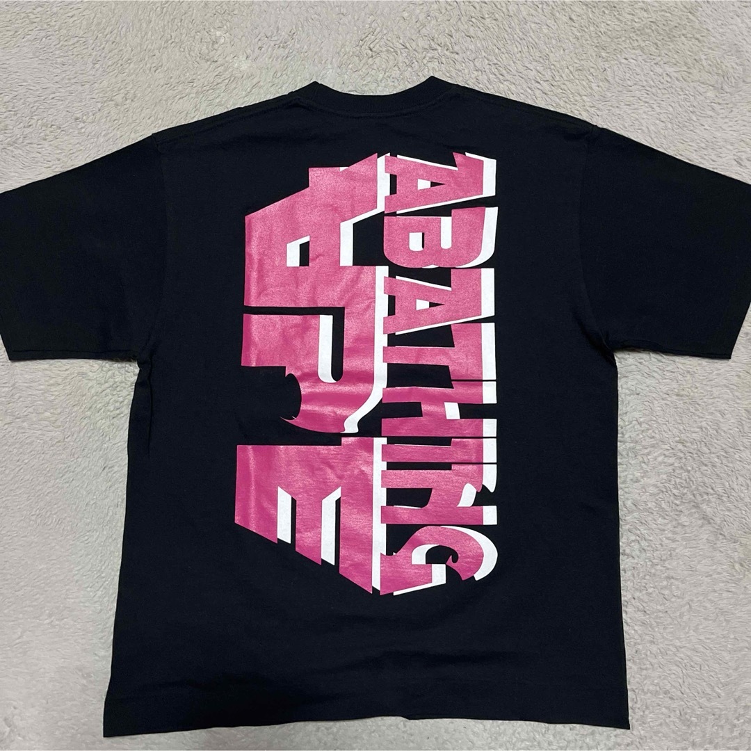 A BATHING APE - APE BAPE KAWS LOGO プリント tシャツ 黒 A BATHING APE - APE BAPE KAWS LOGO プリント tシャツ 黒