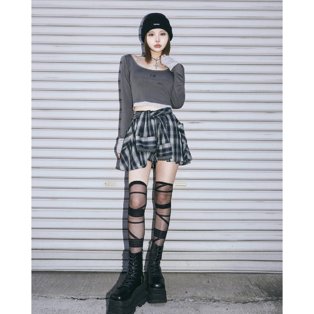 Darich - ダーリッチ レイヤードチェックショートパンツ フリー Darich - ダーリッチ レイヤードチェックショートパンツ フリー